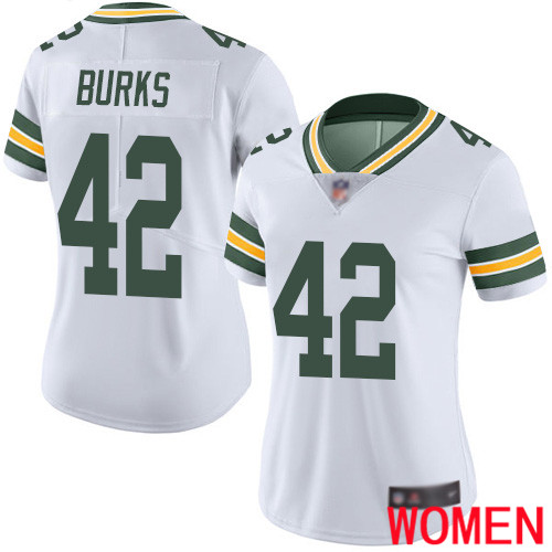 Green Bay Packers Limited White Women #42 Burks Oren Road Jersey Nike NFL Vapor Untouchable->youth nfl jersey->Youth Jersey